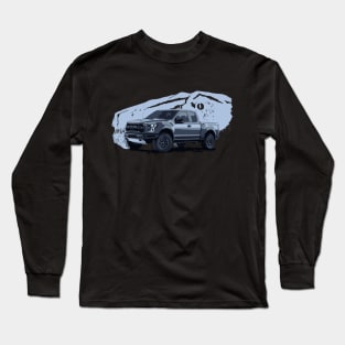 Ford Raptor - raptor dinosaurus background Long Sleeve T-Shirt